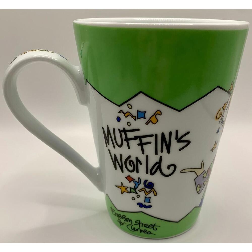 Vintage Curves Emerson St. Muffin’s World 12 Oz. Coffee Mug Dishwasher Microwave - Picture 2 of 8